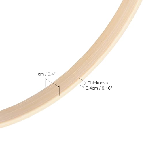 PATIKIL 12 Inch Bamboo Macrame Hoop, 10Pcs Wood Floral Hoop Craft Rings for DIY Craft Dream Catcher Wedding Wreath Decor Wall Hanging Decorations - size: 12 Inch
