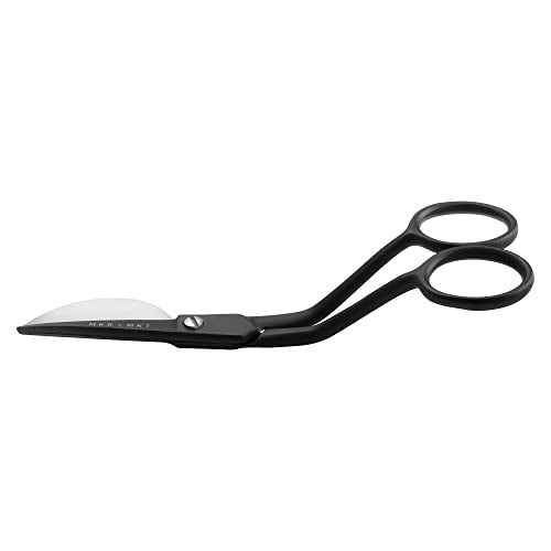 Duckbill Scissors for Applique & Embroidery - Double Curved, 6", Black - color: Black