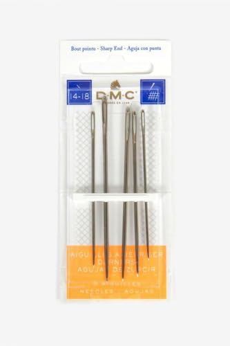 DMC 1769-18 Darners Hand Needles, 6-Pack, Size 18
