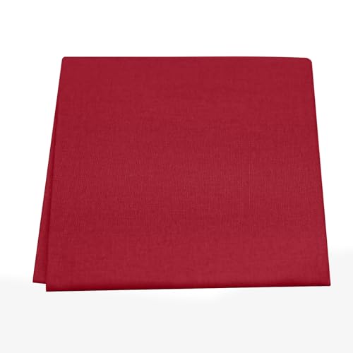 3 Pieces 18 x 21 Inches Cotton Fabric Precut Quilting Fabric Bundles Solid Colors Layer Cakes Quilt Material for DIY Craft Sewing Embroidery (Burgundy) - color: Burgundy