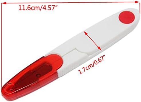 "4 Plastic Handle & Safety Cover Sewing Scissors Clothes Thread Embroidery Cross-stitch Craft Clipper Cutter Tailor Nippers, Sewing Snip Thread Cutter Scissors"