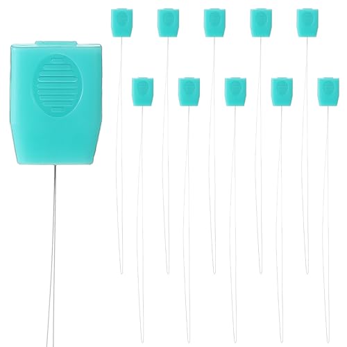 10 PCS Long Punch Needle Threader, Floss Needle Threaders for Embroidery Cross Stitch Sewing DIY Crafts