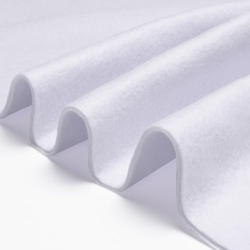 White Felt Fabric Sheet 36" X 36", 1.4mm Thick Large Soft Durable Flexible Craft Felt by The Yard, Nonwoven Fabric for DIY Sewing, Arts and Crafts, Decoration Projects - color: White, size: Cut by the yard