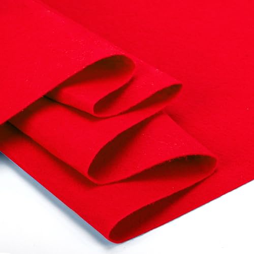 Felt Fabric 36" X 36"(1 Square Yard) (Red) - color: Red, size: 36" X 36"
