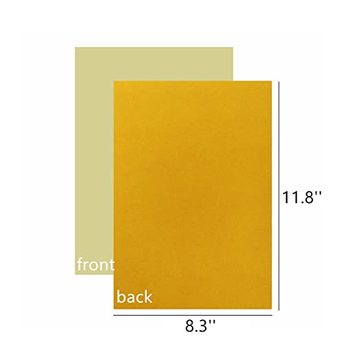 Mesheshe 10PCS Self Adhesive Fabric, DIY Peel and Stick Fabric for Art & Crafts, Drawer/Jewelry Box Felt Liner, A4 Size (8.3" x 11.8", Yellow) - color: Yellow, size: 10PCS