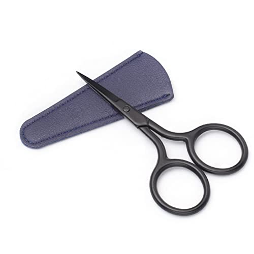 6-Piece Scissor Sheath Set - Synthetic Leather, Brown and Blue, Compact, Ambidextrous, Perfect for Sewing, DIY, and Grooming - color: Brown and Blue