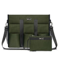 TOPDesign Utility Water Resistant Tote Bag with 22 Pockets, Zipper Closure - color: Green, size: Large