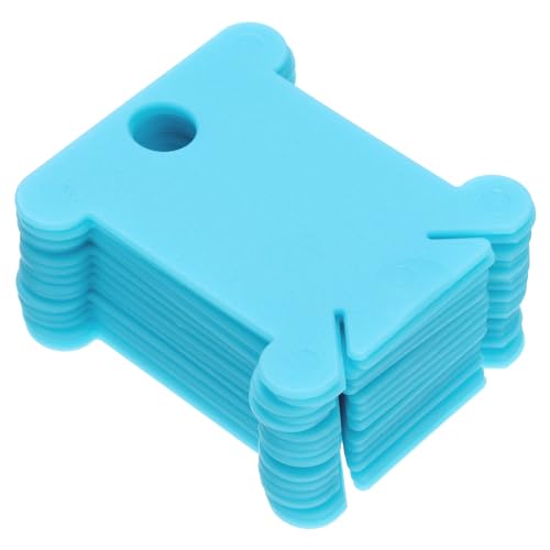 PATIKIL Plastic Floss Bobbins, 100 Pack Thread Cards Cross Cotton for Craft DIY Sewing Storage Case Embroidery, Pure Blue - color: Pure Blue