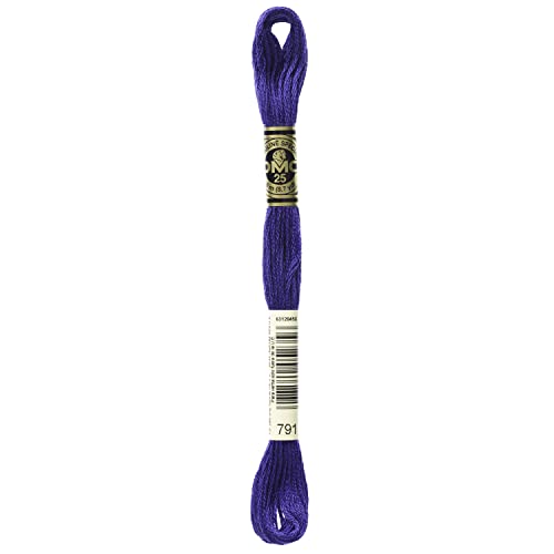 DMC 6-Strand Embroidery Cotton Floss, Very Dark Cornflower Blue - style: #791 Purple