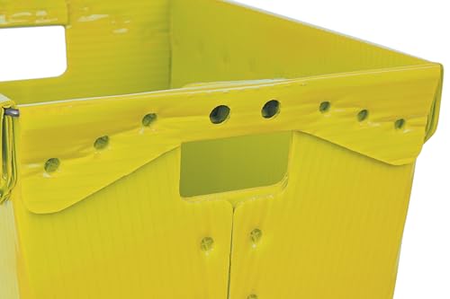 18x13x12" (3 Pack) Space Age Handled Storage Mail Tote, Yellow - color: Yellow