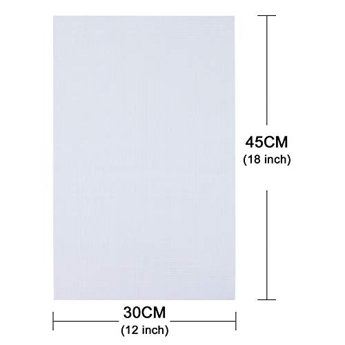 Similane 6pcs Aida Cloth 14 Count Cross Stitch Fabric,White,12 by 18 Inch - color: White