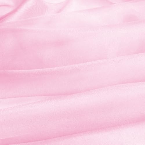 VACVELT Light Pink Sheer Organza Fabric by The Yard 60" Wide (1 Yard) - color: Light Pink, size: 1 Yard