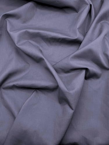 EOVEA - Cotton Polyester Fabric by The Yard – 60" Wide Broadcloth Fabric, Soft, Lightweight & Breathable Material for Lining, Curtains, Bedding, Skirts, Sewing Projects (Charcoal, 1 Yard) - color: Charcoal, size: 1 Yard