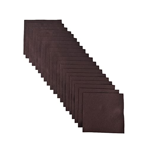 Jtnohx Soft Felt Fabric Flexible Craft Felt Sheets Dark Brown 6" 20Pcs - color: Dark Brown