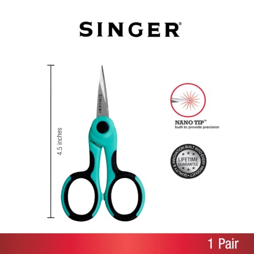 SINGER 4-1/2 inch ProSeries™ Scissor with NANO Tip™ Comfort Grip - style: 1-Pack