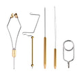 HERCULES Fly Tying Tools, Fly Tying Kit with Bobbin Thread Holder, Wire Threader, Knot Whip Finisher, Hackle Plier, Bodkin, Fly Fishing Lure Making Accessories - color: 5pcs Fly Tying Tools