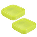 HARFINGTON 2pcs Magnetic Pin Cushion Square Sewing Pin Holder Yellow-Green - color: Yellow-Green