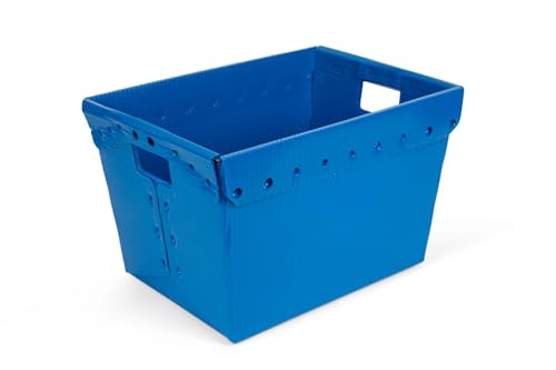 18x13x12" (3 Pack) Space Age Handled Storage Mail Tote, Blue - color: Blue
