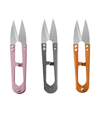 3 Pcs Thread Clippers Sewing Scissors 4.2 Inch Cutter Mini Snip Trimming Nipper Handheld Snippers Embroidery Clippers Sewing Scissors for Stitch Art Craft Project Tailor DIY Supplies