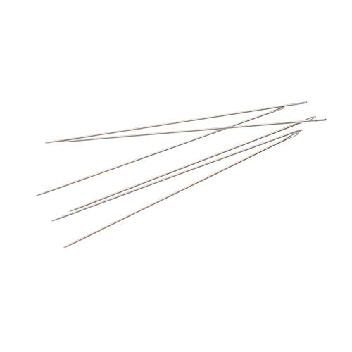 Pony Beading Needles, Size 10 and 12 Assortment, Pack of 6, Box of 5 Packs, 4.5 Inches, Made in India, Use for Loom Weaving Beadwork, Off-Loom Stitching and Jewelry Making with Seed Beads