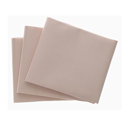 Essentials By Leisure Arts Aida Cloth 18 Count, 30"x36", Taupe Cotton Cross Stitch Fabric, 3 pc, Even-Weave Mesh for Embroidery, Needlepoint & Needlework Projects