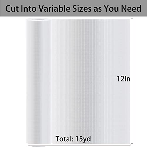 Water Soluble Stabilizer for Embroidery Topping Film (12 in x 15 yd Roll), Seneme 35um Clear Embroidery Stabilizers - Wash Away Embroidery Stabilizer for Machine Embroidery Stabilizer and Hand Sewing - size: 12"*15yd roll