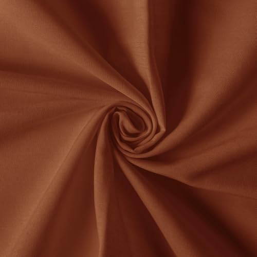 Cotton Polyester Broadcloth Fabric 57" Wide by The Yard Soft, Lightweight & Breathable Material for Sewing, Lining, Curtains, Bedding & DIY Projects (Brown, 2 Yard) - color: Brown, size: 2 Yards Pre Cut