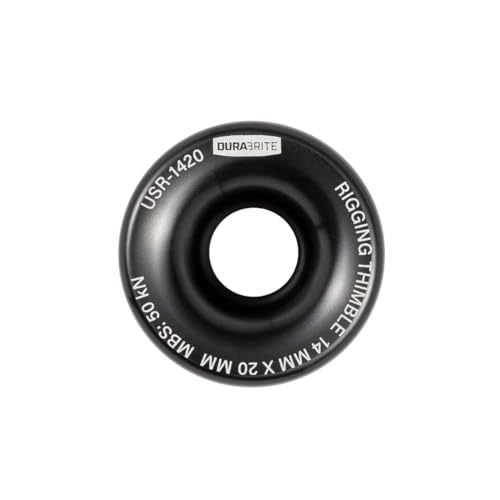 DuraBrite Rigging Thimbles, Arborist Rigging Rings, Tough and Lightweight, High sidewall to Hold Rope, 6061 Aircraft Aluminum, USR-1420 - size: 1/2" Inch