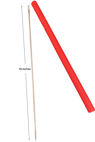 Olgamo Professional Upholstery Large Eye Long Needle Easy to Thread, Hand Sewing Needle (10 Inch X 2 pcs)