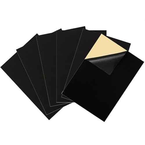 Bernese 6PCS Self Adhesive Felt Sheet, Felt Sheets with Adhesive Backing for Jewelry Box and Drawer Liner, A4 Size (8.3" x 11.8", Black) - color: Black