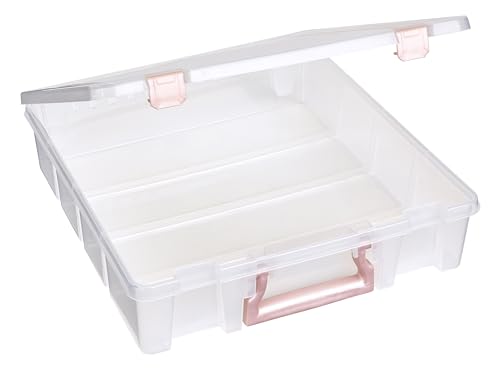 ArtBin Essentials 12 x 12 One-Compartment Craft Box, Clear - color: Rose Gold, size: 1 Pack