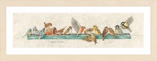 Lanarte Counted Cross Stitch Kit: The Pecking Order (Evenweave) - style: Traditional