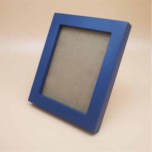 4x5 Picture Frames Blue Solid Wood Frame, Plastic Panel (Film Needs to be Removed) Table or Wall.Front Window Opening 3.8x4.8 inch. - color: Blue, size: 4x5