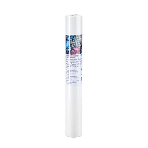Bee Paper 12" x 20 yds Sketch and Trace Roll, White - color: White, size: 12-inch x 20-yard Roll