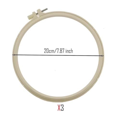 Allazone 3 Set Punch Needle Embroidery Starter Kits with Flower Pattern, Punch Needle Tool Threader Fabric, Yarn, Embroidery Hoop for Crafts, Home Decor