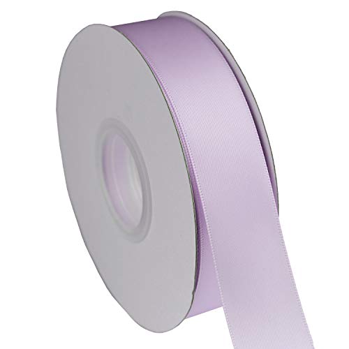 ITIsparkle 1" Inch Double Faced Satin Ribbon 50 Yards-Roll Set for Gift Wrapping Scrap Books Party Favor Hair Braids Baby Shower Decoration Floral Arrangement Craft Supplies, Lilac Mist Ribbon - color: Lilac Mist