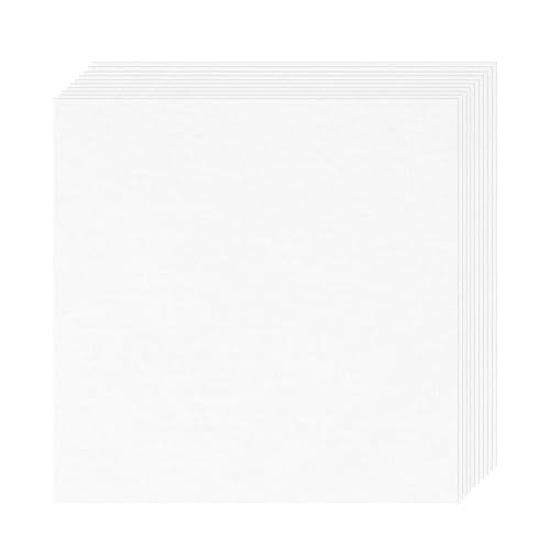 10 PCS Cotton Embroidery Fabric 20 x 20 Inch White - color: White, size: 20 x 20 Inch