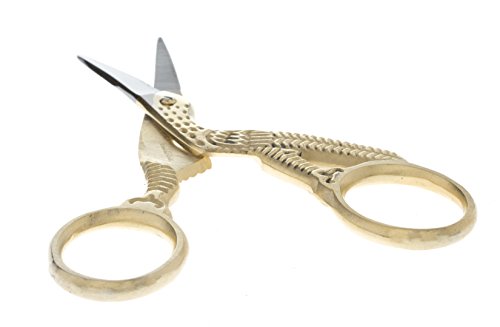 SE Premium Quality 3 1/2-Inch Stork Scissors, Gold Color - SP27G