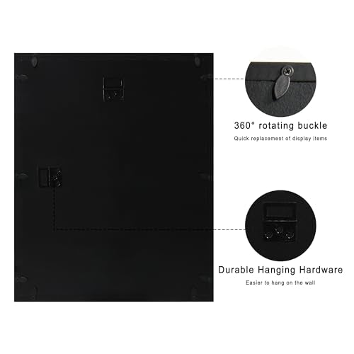 11x14 Shadow Box Display Case with Tempered Glass, Black Wooden Large Memory Shadow Box Frame with Soft Linen Back - color: Black, size: 11x14