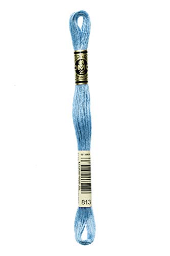 DMC 117-813 6 Strand Embroidery Cotton Floss, Light Blue, 8.7-Yard