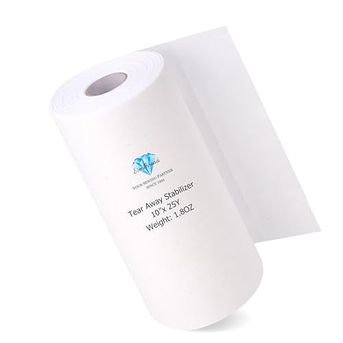 Simthread Tear Away Embroidery Stabilizer Backing - 1.8 Ounces Medium Weight 10" x 25 Yards/Roll - size: 10"x25Y Roll