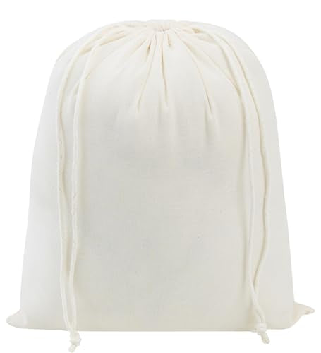 PALTERWEAR 100% Cotton Drawstring Bags 10‑Pack 8x10 Lightweight 70 GSM Muslin Pouch Set | Reusable Gift, Craft, Pantry, Travel Storage | Double Drawstring (Natural Beige, 8 x 10 Inches) - size: 8 x 10 Inches
