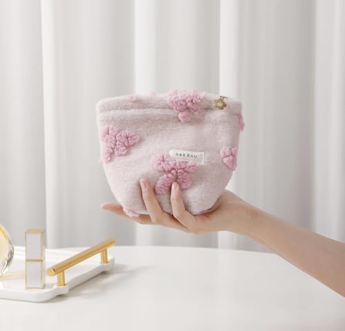 getgto 2 Pcs Makeup Bags, Large Cosmetic Bag Travel Toiletry Bag - color: Girly pink
