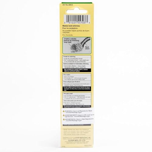 Clover 8803 Embroidery Stitching Tool Needle Refill 6-ply - style: 6 Ply Needle
