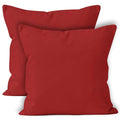 Encasa XO Throw Pillow Covers, Cotton, No Inserts 16"x16" - color: Deep Red, size: 16" x 16" (Pack of 2)
