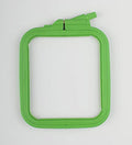 Nurge Square Embroidery Hoop - Plastic Cross Stitch Frame for Needlepoint & Embroidery - Adjustable Craft Hoop - Green - No:1 (X Small) - color: Green, size: No:1 (X Small)