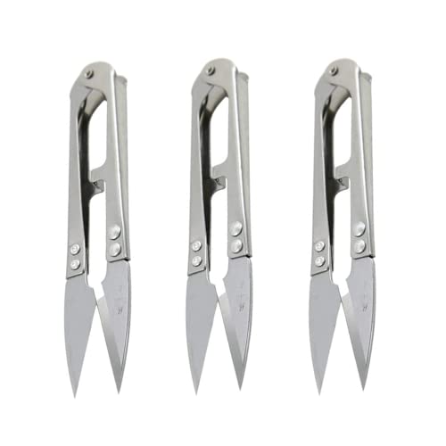 3 PCS Multipurpose Mini Sewing Scissors High Carbon Steel Yarn Thread Clippers for Sewing, Upholstery, Dressmaking, Arts and Crafts, Fishing, Gardening