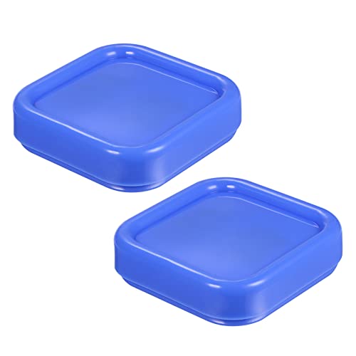HARFINGTON 2pcs Magnetic Pin Cushion Square Plastic Magnetic Sewing Pin Holder Storage Case Needle Cushion Tool for Sewing DIY Projects, Blue - color: Blue