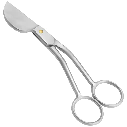Duckbill Scissors for Applique & Embroidery - Double Curved, 6", Brushed - color: Brushed