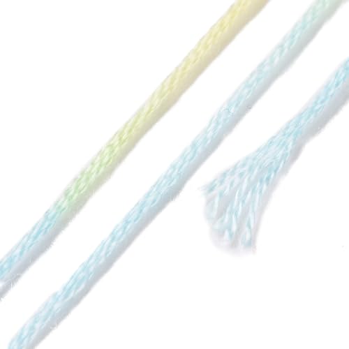 10 Skeins Champagne Gold 0.5mm 6-Ply Polyester Embroidery Floss Cross Stitch Threads Segment Dyed Gradient for DIY Craft Hand Sewing Knitting DIY Crafts Jewelry Making 8.75 Yards(8m)/Skein - color: Champagne Gold